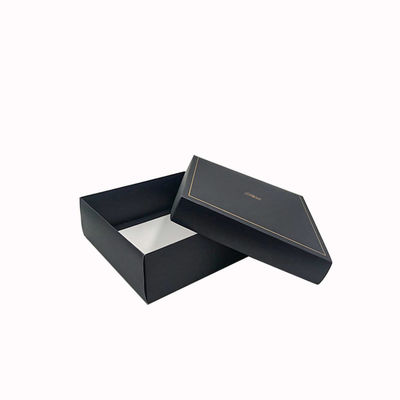 Luxury Logo Printed Matt Black Gift Boxes Custom Kraft Cardboard Lid And Base Box For Tie