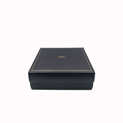 Luxury Logo Printed Matt Black Gift Boxes Custom Kraft Cardboard Lid And Base Box For Tie