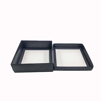 Luxury Logo Printed Matt Black Gift Boxes Custom Kraft Cardboard Lid And Base Box For Tie