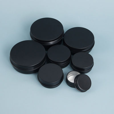 Custom Black Aluminum Candle Tin Metal Case for Solid Scented Candle 6 oz With Lids Food Storage Box Industrial Food